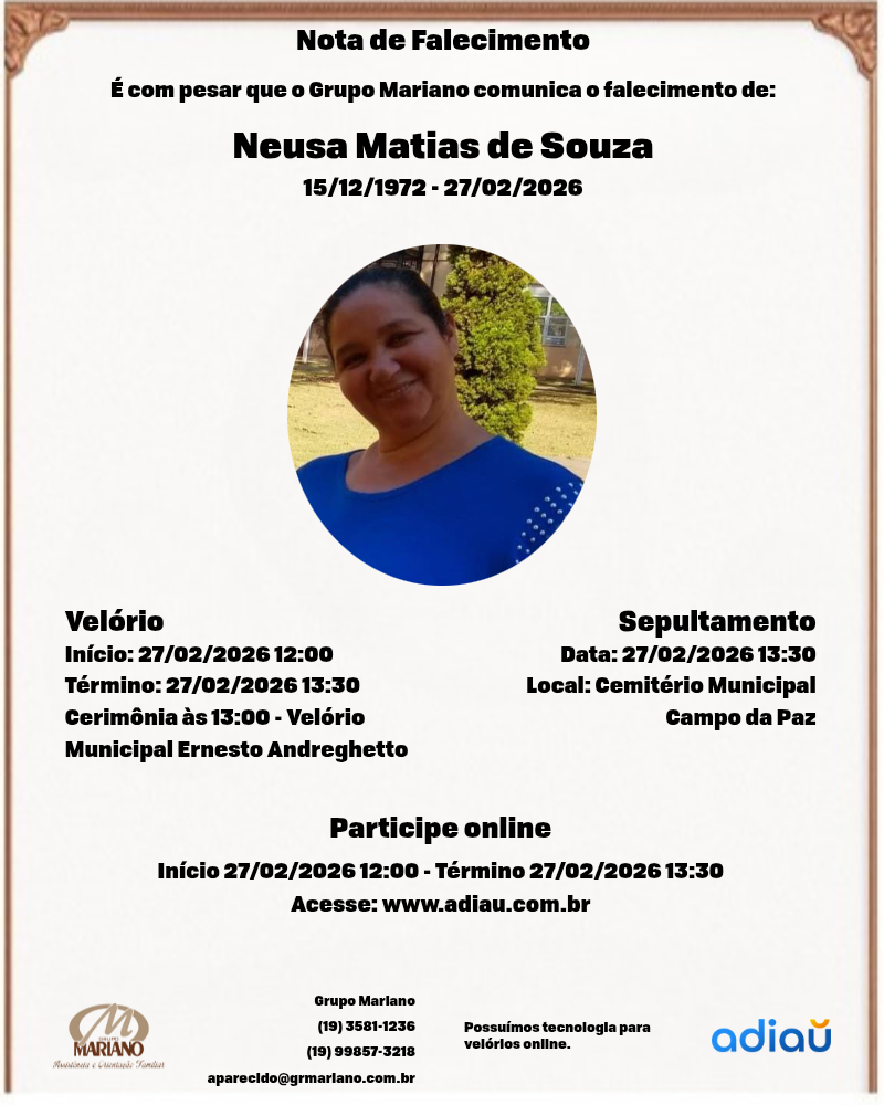 Neusa Matias de Souza Neusa Matias de Souza