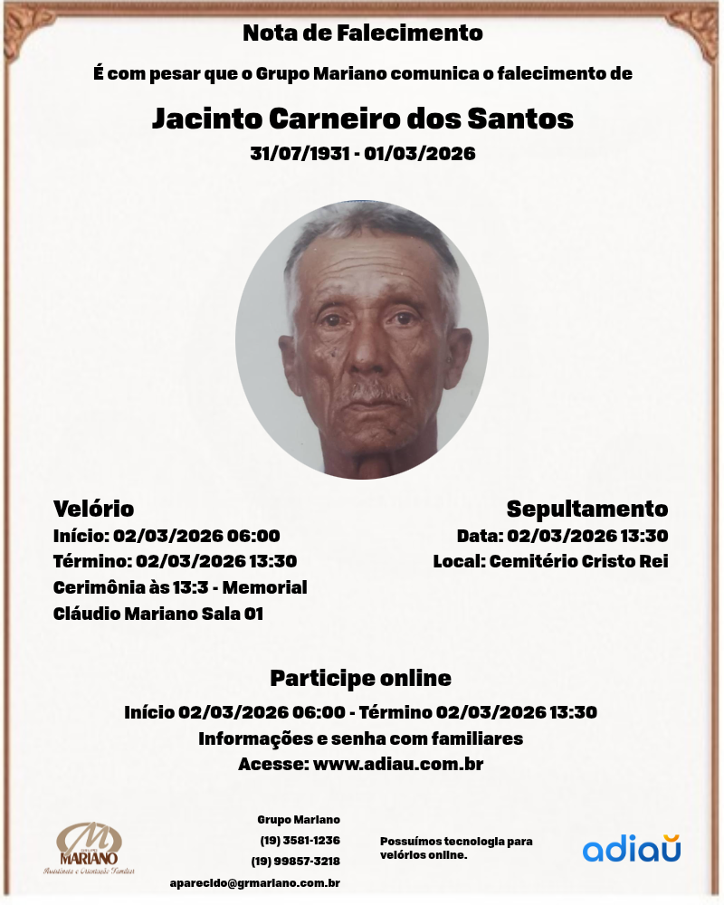 Jacinto Carneiro dos Santos Jacinto Carneiro dos Santos
