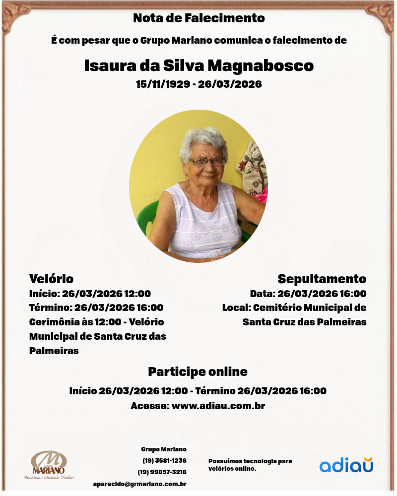 Isaura da Silva Magnabosco Isaura da Silva Magnabosco