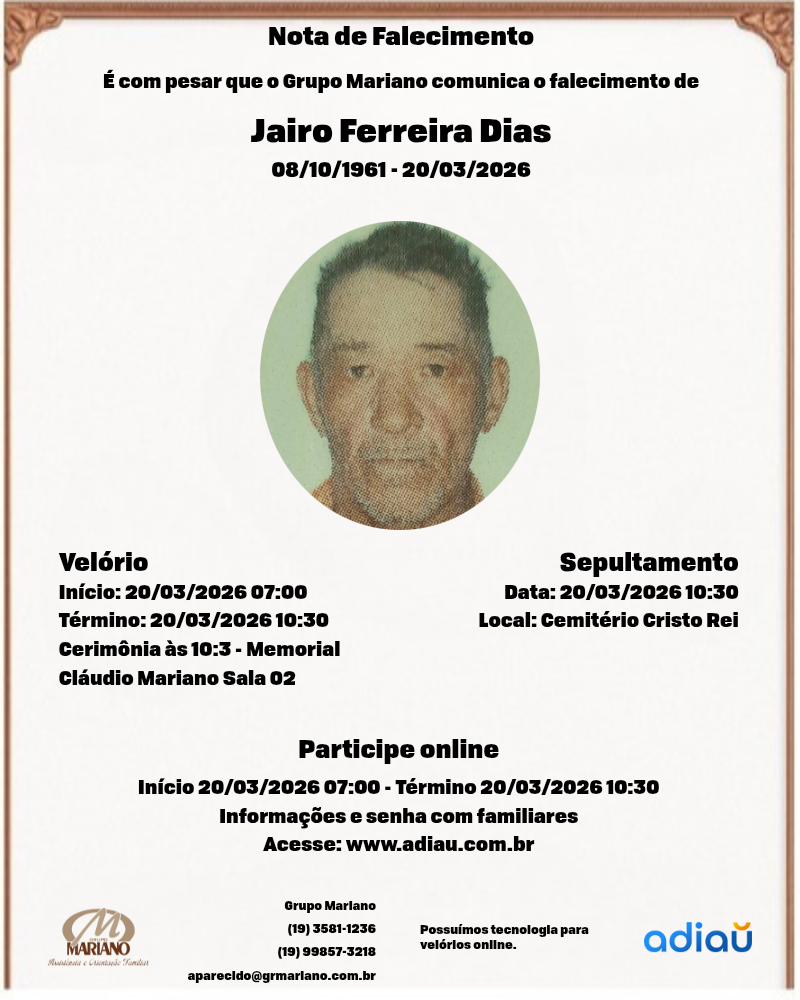 Jairo Ferreira Dias Jairo Ferreira Dias