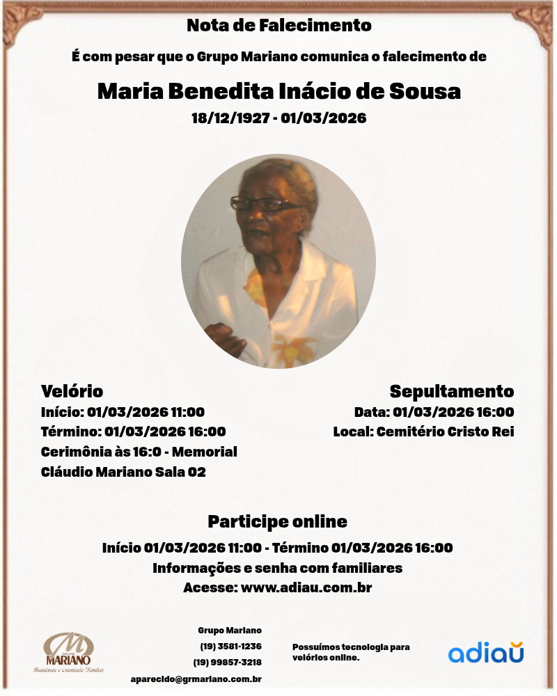 Maria Benedita Inácio de Sousa