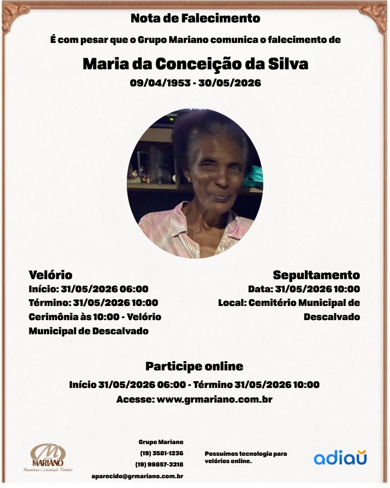 Maria da Conceição da Silva Maria da Conceição da Silva