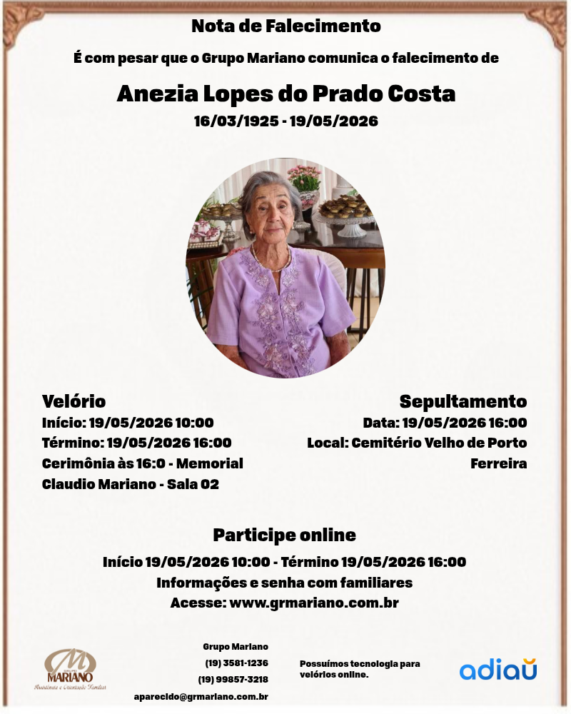 Anezia Lopes do Prado Costa Anezia Lopes do Prado Costa