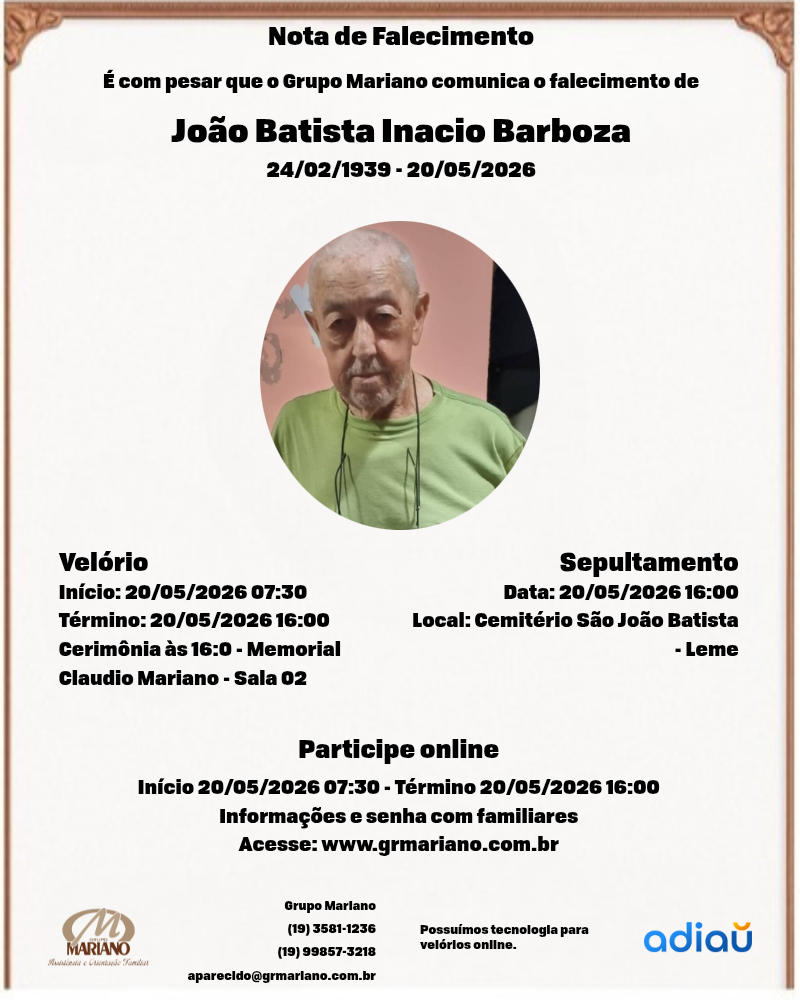 João Batista Inacio Barboza João Batista Inacio Barboza