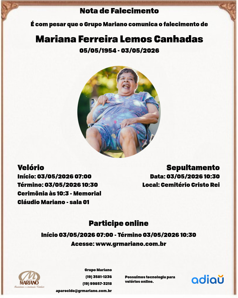 Mariana Ferreira Lemos Canhadas