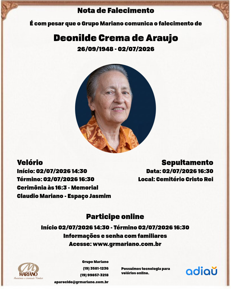 Deonilde Crema de Araujo (Nida)