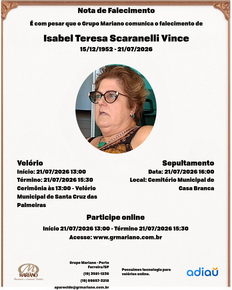 Isabel Teresa Scaranelli Vince Isabel Teresa Scaranelli Vince