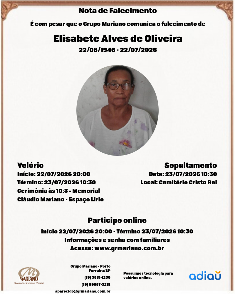 Elisabete Alves de Oliveira Elisabete Alves de Oliveira