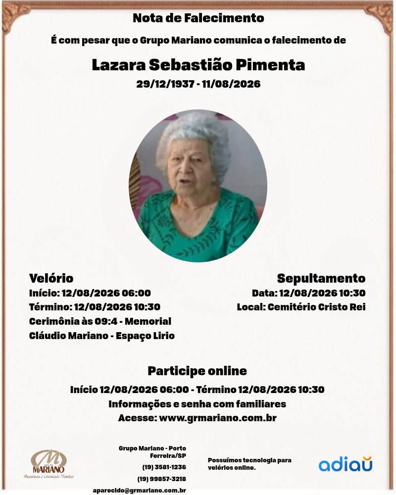 Lazara Sebastião Pimenta Lazara Sebastião Pimenta