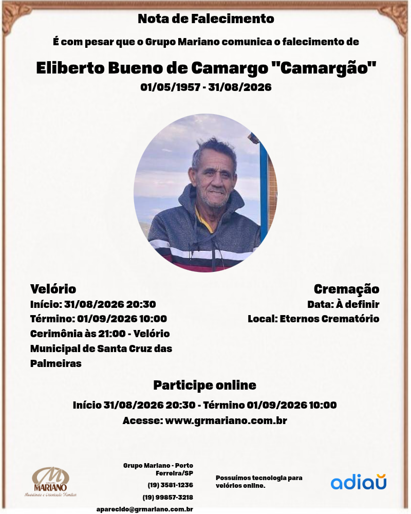 Eliberto Bueno de Camargo “Camargão” Eliberto Bueno de Camargo “Camargão”