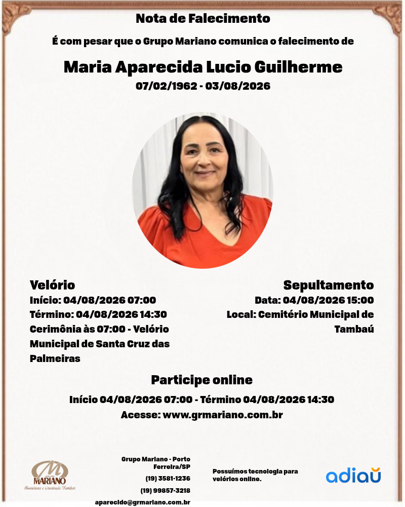 Maria Aparecida Lucio Guilherme