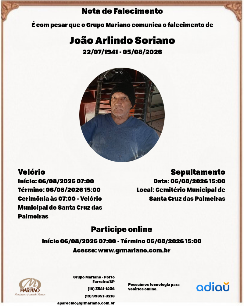 João Arlindo Soriano João Arlindo Soriano