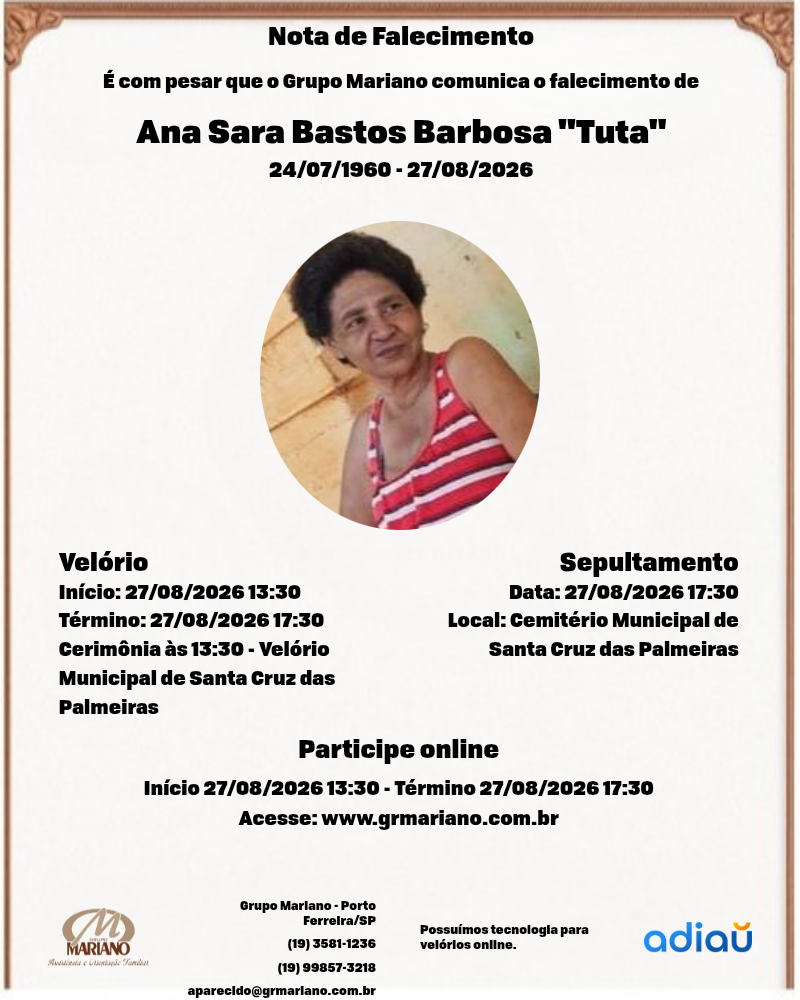 Ana Sara Bastos Barbosa “Tuta”