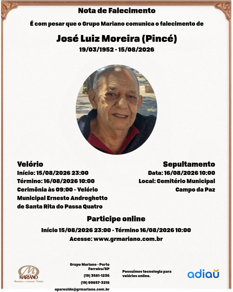 José Luiz Moreira (Pincé) José Luiz Moreira (Pincé)