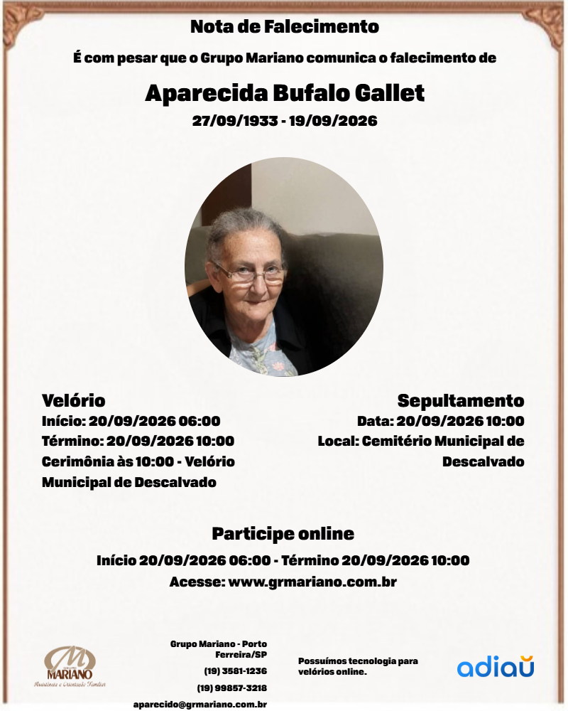 Aparecida Bufalo Gallet Aparecida Bufalo Gallet