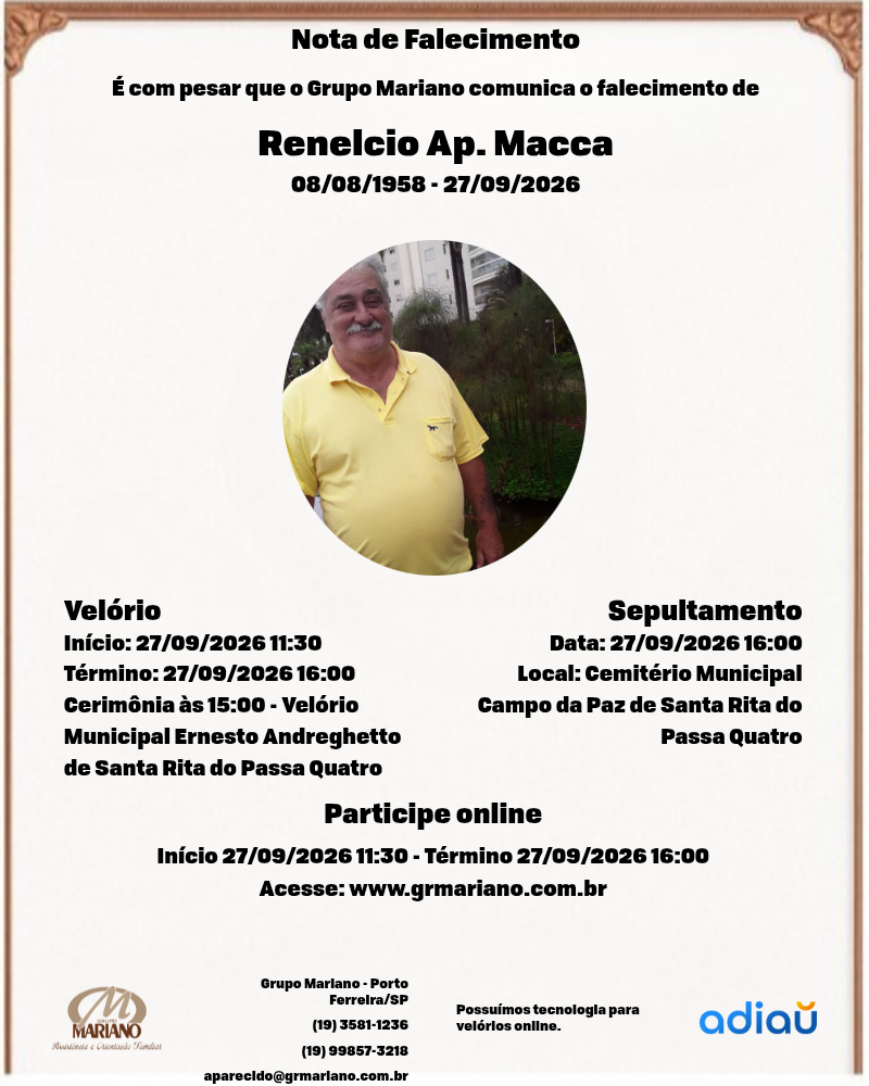 Renelcio Ap. Macca Renelcio Ap. Macca