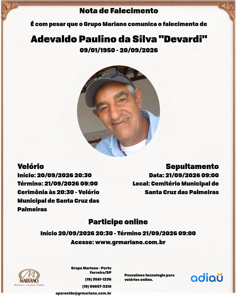 Adevaldo Paulino da Silva “Devardi” Adevaldo Paulino da Silva “Devardi”