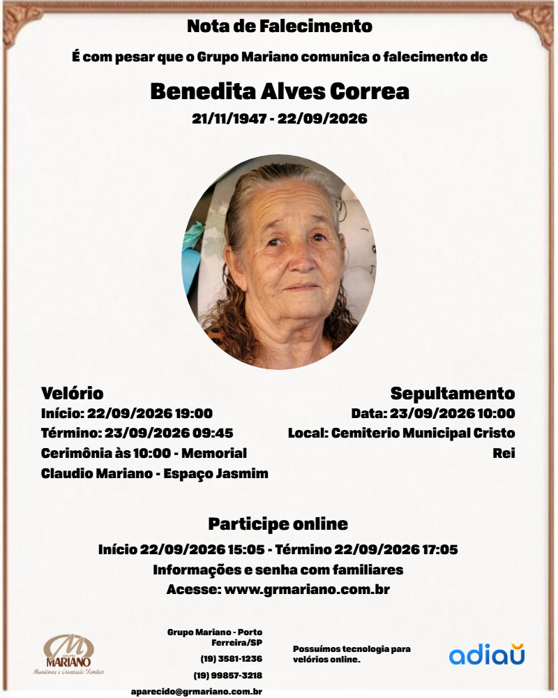 Benedita Alves Correa Benedita Alves Correa
