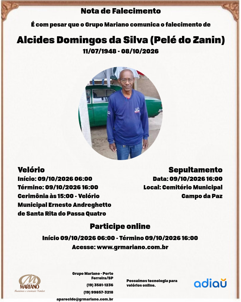 Alcides Domingos da Silva (Pelé do Zanin)