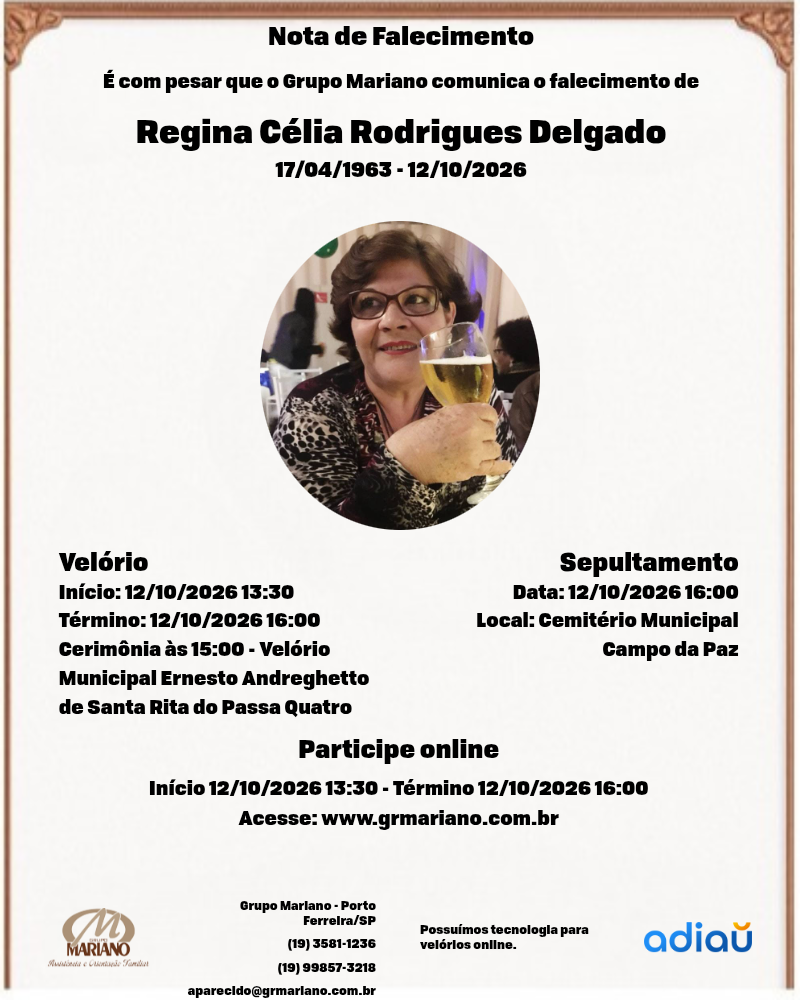 Regina Célia Rodrigues Delgado Regina Célia Rodrigues Delgado