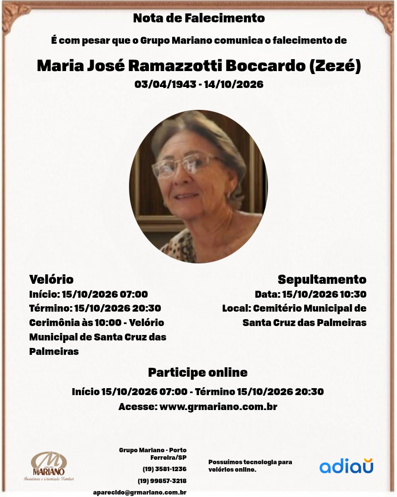 Maria José Ramazzotti Boccardo (Zezé)